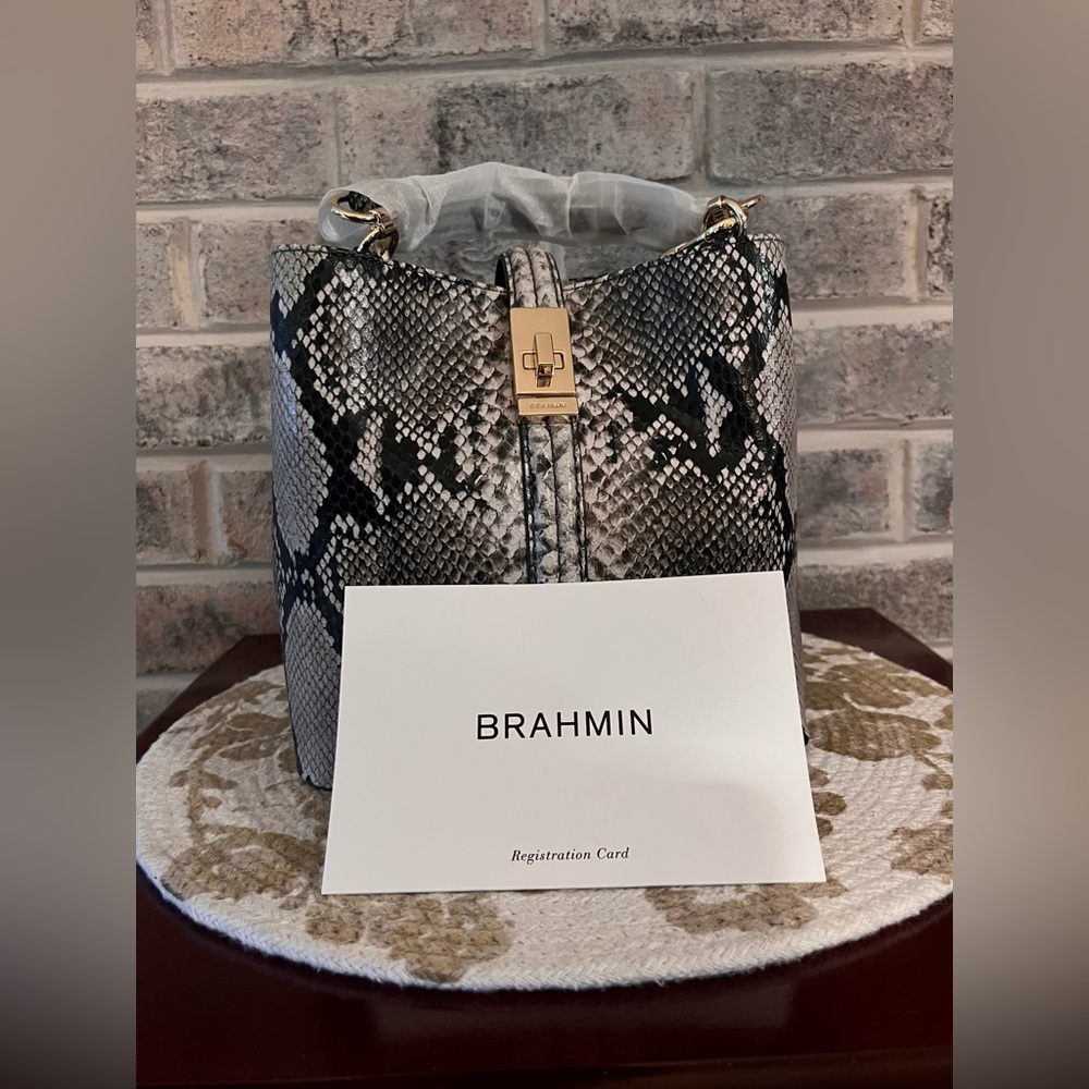 Brahmin Leather Bucket Bag